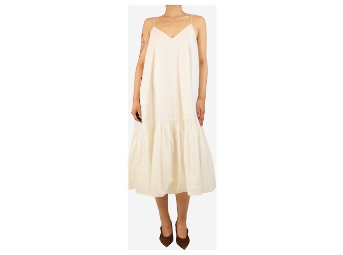 Anine Bing Vestido de verano de algodón blanco - talla S - vista 4