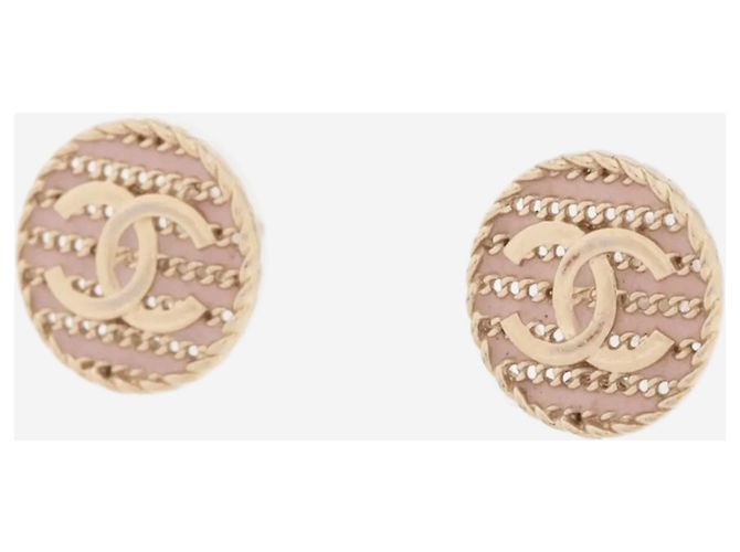 Chanel Orecchini a perno Coco Mark F19C in oro e rosa D'oro - vista 3