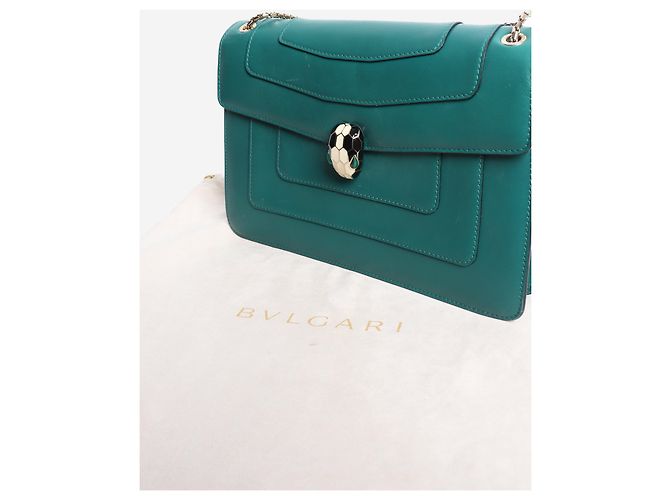 Bulgari Borsa a tracolla Serpenti Forever verde - vista 12
