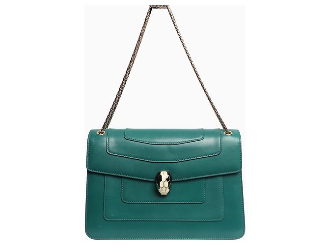 Bulgari Borsa a tracolla Serpenti Forever verde - vista 2