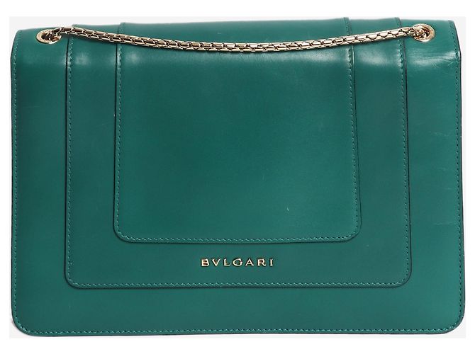 Bulgari Borsa a tracolla Serpenti Forever verde - vista 3