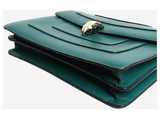 Bulgari Borsa a tracolla Serpenti Forever verde - vista 4