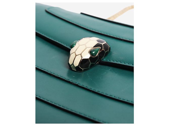 Bulgari Borsa a tracolla Serpenti Forever verde - vista 5