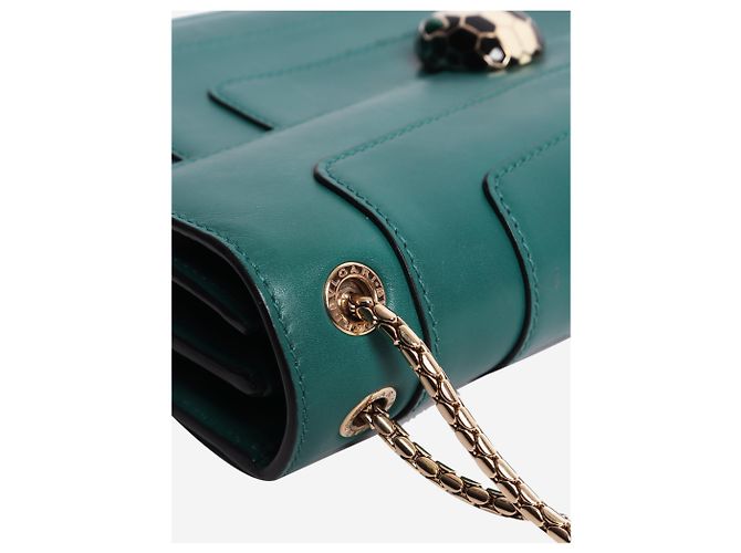 Bulgari Borsa a tracolla Serpenti Forever verde - vista 6