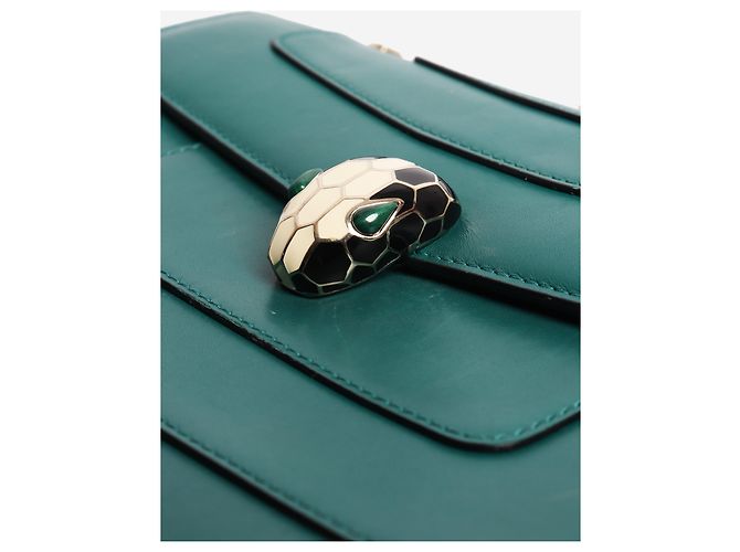 Bulgari Borsa a tracolla Serpenti Forever verde - vista 7