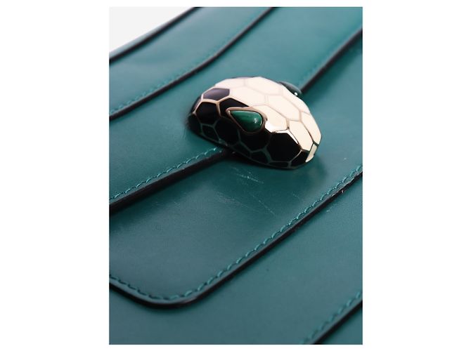 Bulgari Borsa a tracolla Serpenti Forever verde - vista 8