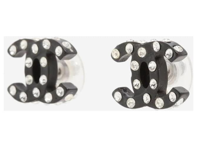 Chanel Orecchini Black Coco Mark 04A con strass Nero - vista 3