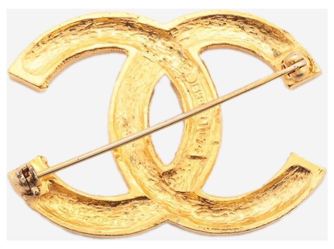 Chanel Spilla 174 Coco Mark in oro con strass D'oro - vista 2