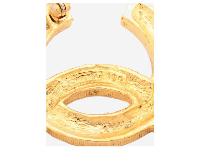 Chanel Spilla 174 Coco Mark in oro con strass D'oro - vista 4