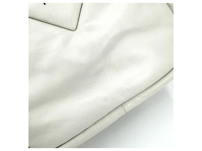 Prada Triangle Logo gesteppte Mini-Handtasche Weiß - Ansicht 12