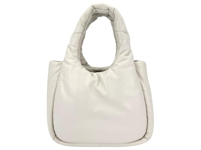 Prada Triangle Logo gesteppte Mini-Handtasche Weiß - Ansicht 2