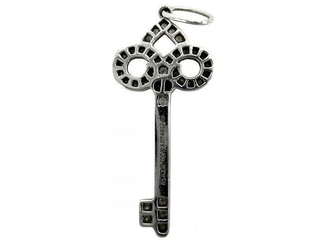 Pendente Fleur de Risky con motivo a chiave in platino Tiffany & Co. - vista 2
