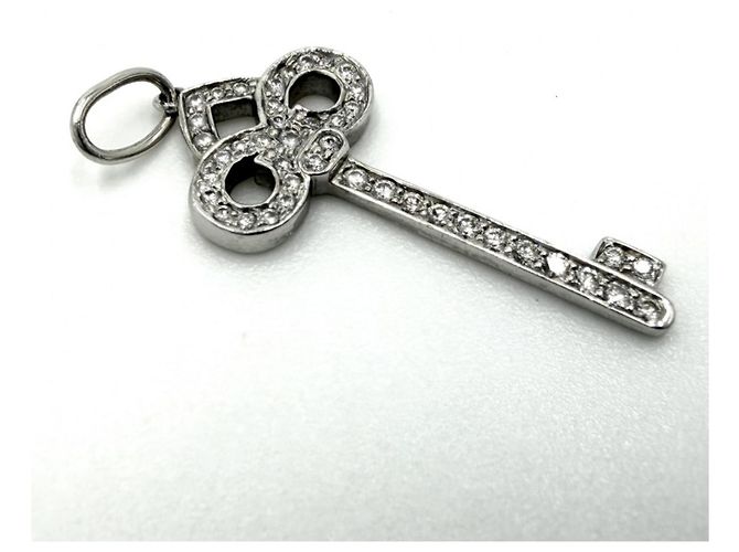 Pendente Fleur de Risky con motivo a chiave in platino Tiffany & Co. - vista 3