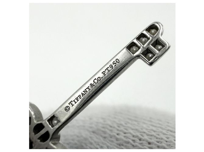 Pendente Fleur de Risky con motivo a chiave in platino Tiffany & Co. - vista 4