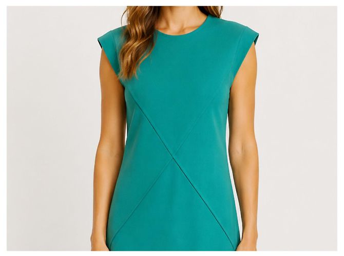 Michael Kors Wollkleid Blau Grün - Ansicht 13