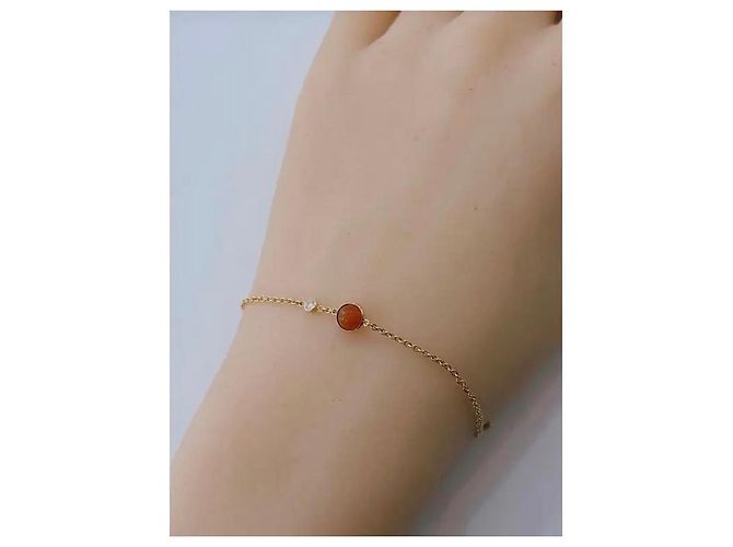 Piaget Possession Bracciale Oro Rosa 18k Cornalina e Diamante D'oro - vista 4