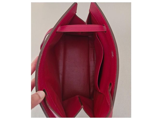 Borsa Hermès Muzo in pelle Taurillon Clemence rossa Rosso - vista 12