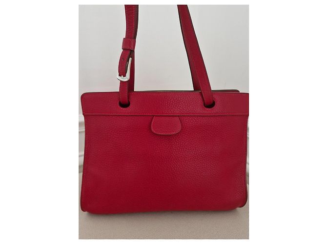 Borsa Hermès Muzo in pelle Taurillon Clemence rossa Rosso - vista 13