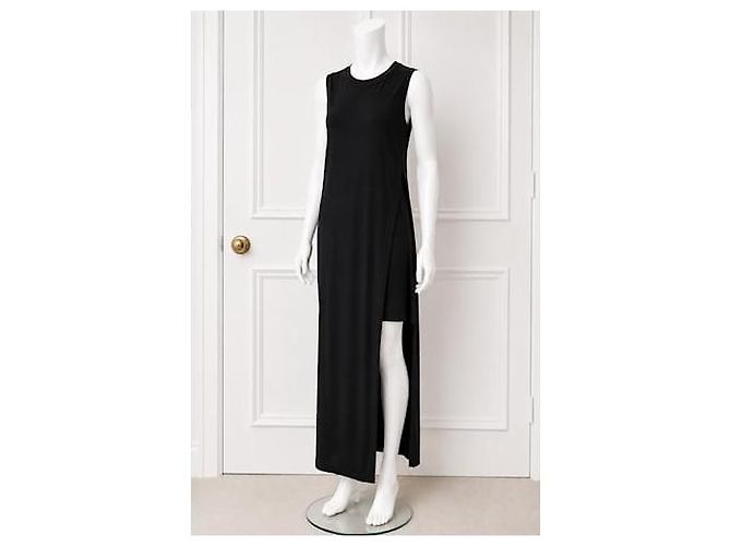 Acne Studios Ordelia Asymmetrisches Maxikleid - Schwarz - Ansicht 2