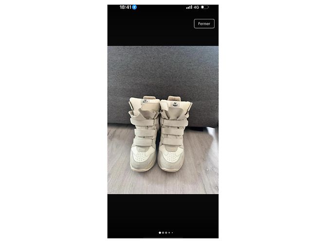 Sneaker "Balakee" Isabel Marant Weiß Beige - Ansicht 2