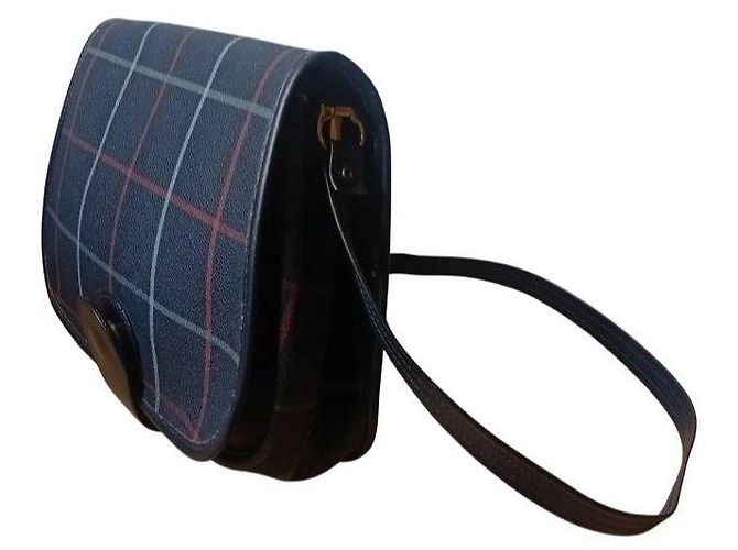 Burberrys Borsa a tracolla Nova Check Rosso Grigio Blu scuro - vista 6