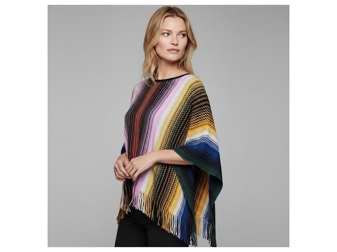 Missoni Zig Zag Strickponcho Mehrfarben - Ansicht 2