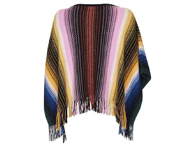 Missoni Zig Zag Strickponcho Mehrfarben - Ansicht 5