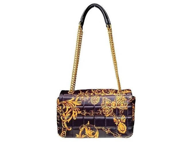 Borsa a tracolla Versace Jeans Couture con stampa Baroque Nero D'oro - vista 4