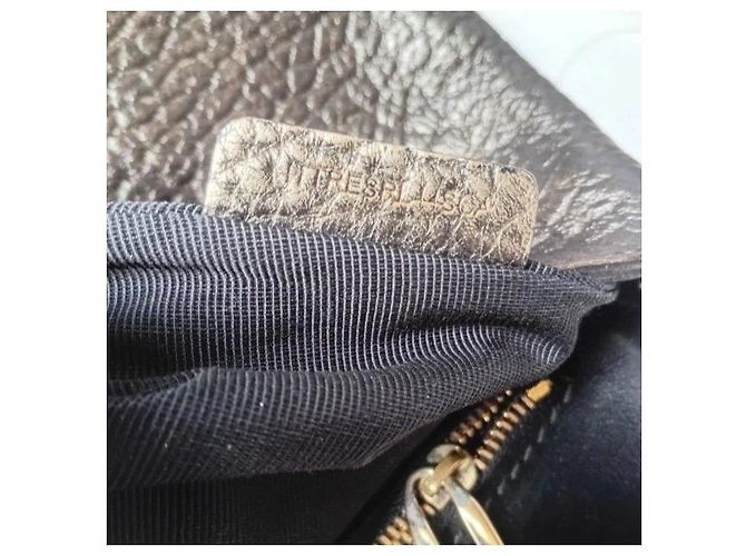 Borsa a tracolla in pelle metallizzata Burberry Bronzo - vista 7