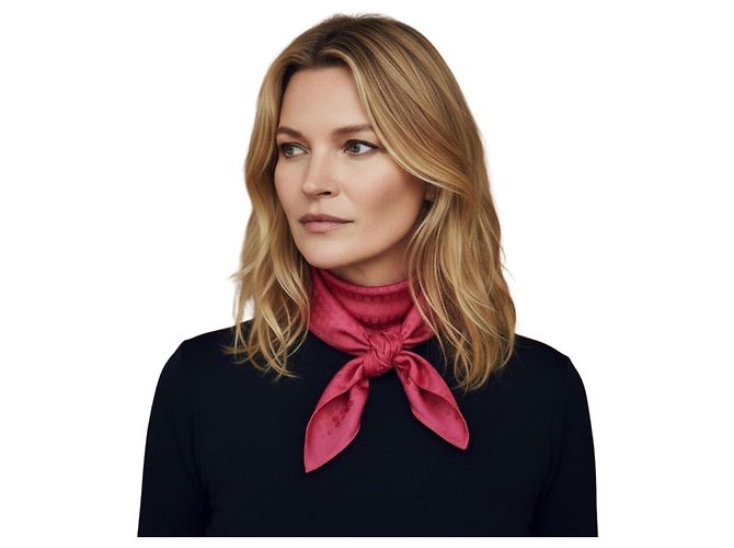 Pañuelo de seda Balenciaga Rosa - vista 3
