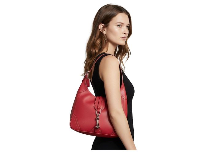 Coach Vintage Hobo Bag aus rotem Leder - Ansicht 2