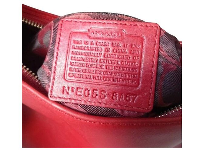 Coach Vintage Hobo Bag aus rotem Leder - Ansicht 3