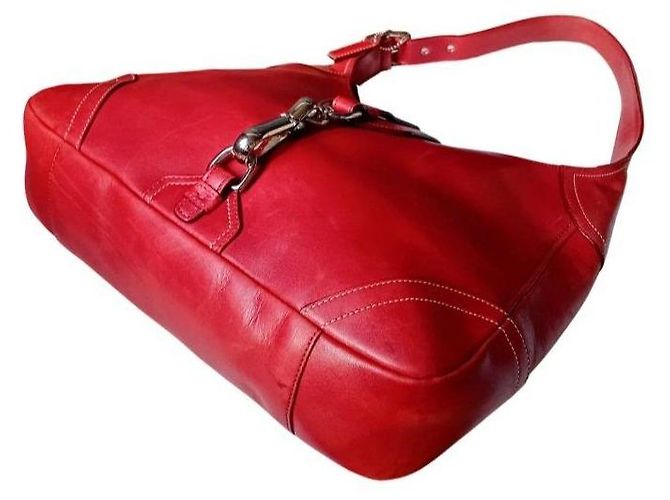 Coach Vintage Hobo Bag aus rotem Leder - Ansicht 7