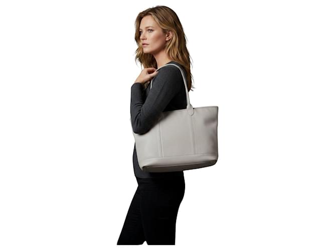 Borsa Tote Longchamp Le Pliage Cuir Beige - vista 2