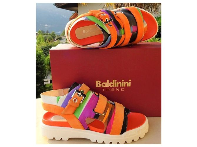 Baldinini  Originali e Nuovi! sandali comode n 37 Nero Rosa Verde Arancione Porpora - vista 3