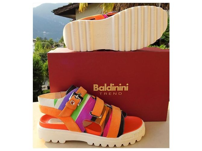 Baldinini  Originali e Nuovi! sandali comode n 37 Nero Rosa Verde Arancione Porpora - vista 6