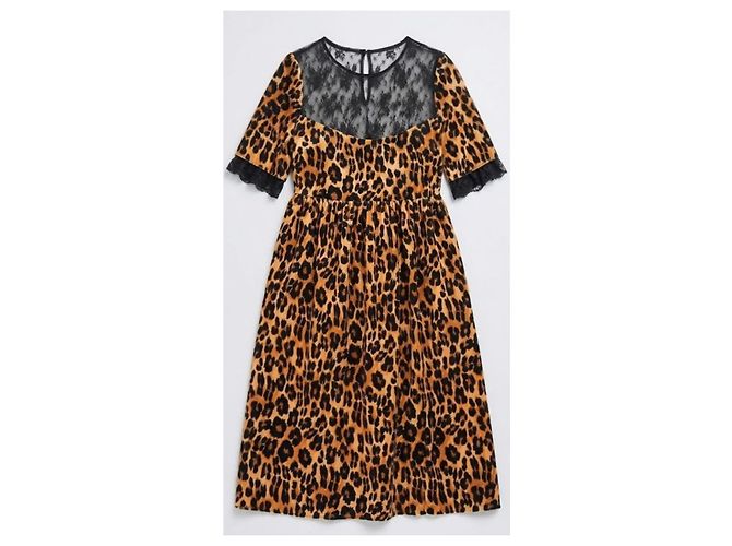 Blumarine (Blugirl) Kleid Neu! Größe 38 IT Schwarz Leopardenprint - Ansicht 2