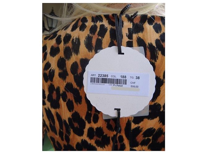 Blumarine (Blugirl) Kleid Neu! Größe 38 IT Schwarz Leopardenprint - Ansicht 4