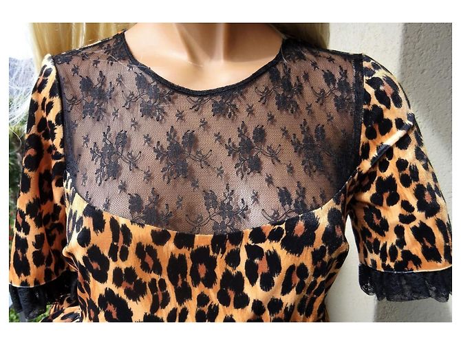 Blumarine (Blugirl) Kleid Neu! Größe 38 IT Schwarz Leopardenprint - Ansicht 6