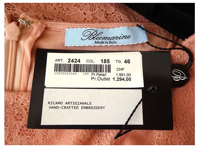 Blumarine Spitzenkleid! Neu! 96% Seide!! Größe 46-44IT Pink - Ansicht 2