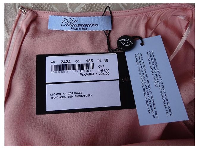 Blumarine Spitzenkleid! Neu! 96% Seide!! Größe 48-46IT Pink - Ansicht 2