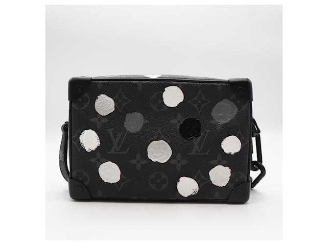 Louis Vuitton Monogram Eclipse Mini Soft Trunk Schultertasche Schwarz Weiß - Ansicht 2