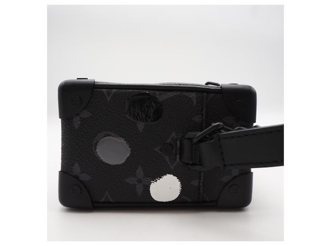 Louis Vuitton Monogram Eclipse Mini Soft Trunk Schultertasche Schwarz Weiß - Ansicht 5