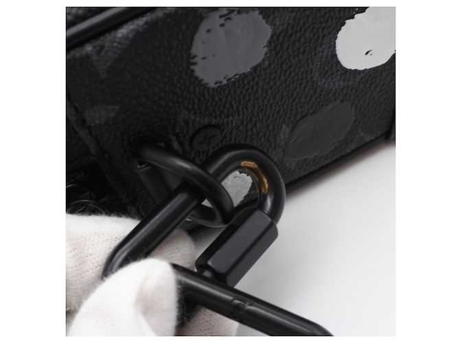 Louis Vuitton Monogram Eclipse Mini Soft Trunk Schultertasche Schwarz Weiß - Ansicht 9