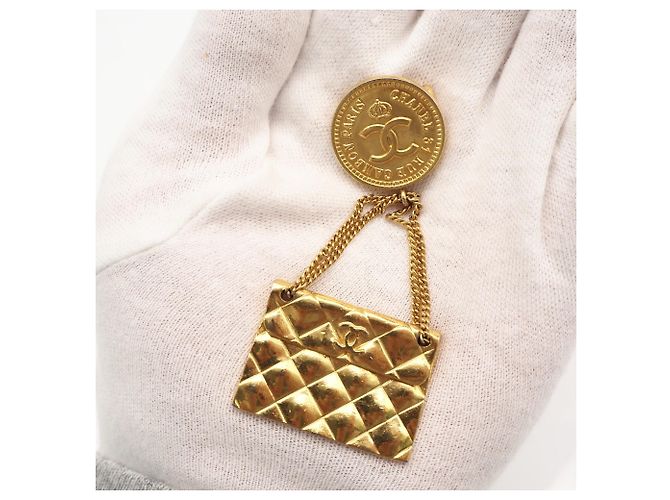 Spilla Chanel Coco Mark Matelassé Bag D'oro - vista 2