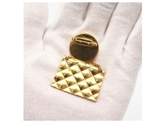 Spilla Chanel Coco Mark Matelassé Bag D'oro - vista 4