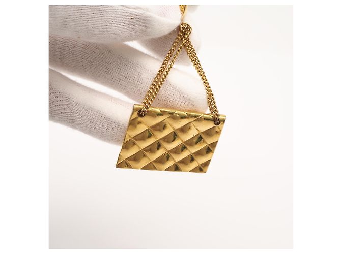 Spilla Chanel Coco Mark Matelassé Bag D'oro - vista 6
