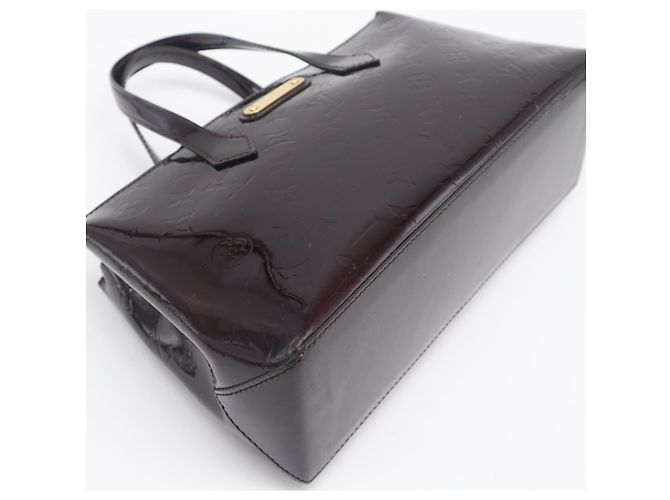 Borsa Louis Vuitton Monogram Vernis Wilshire PM Bordò - vista 5
