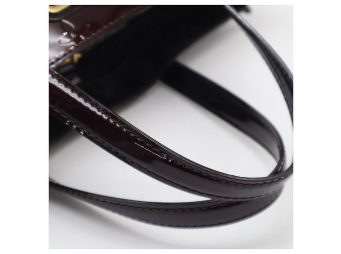 Borsa Louis Vuitton Monogram Vernis Wilshire PM Bordò - vista 8
