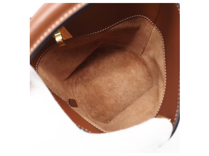 Céline Borsa a tracolla a secchiello Teen in pelle di vitello liscia Celine - vista 11